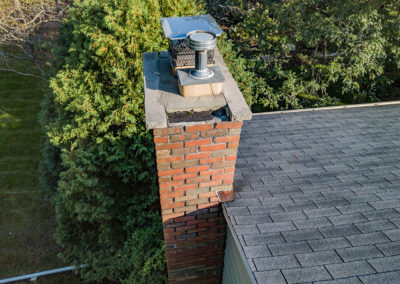 Green Bay Chimney Roof Drone Inspection