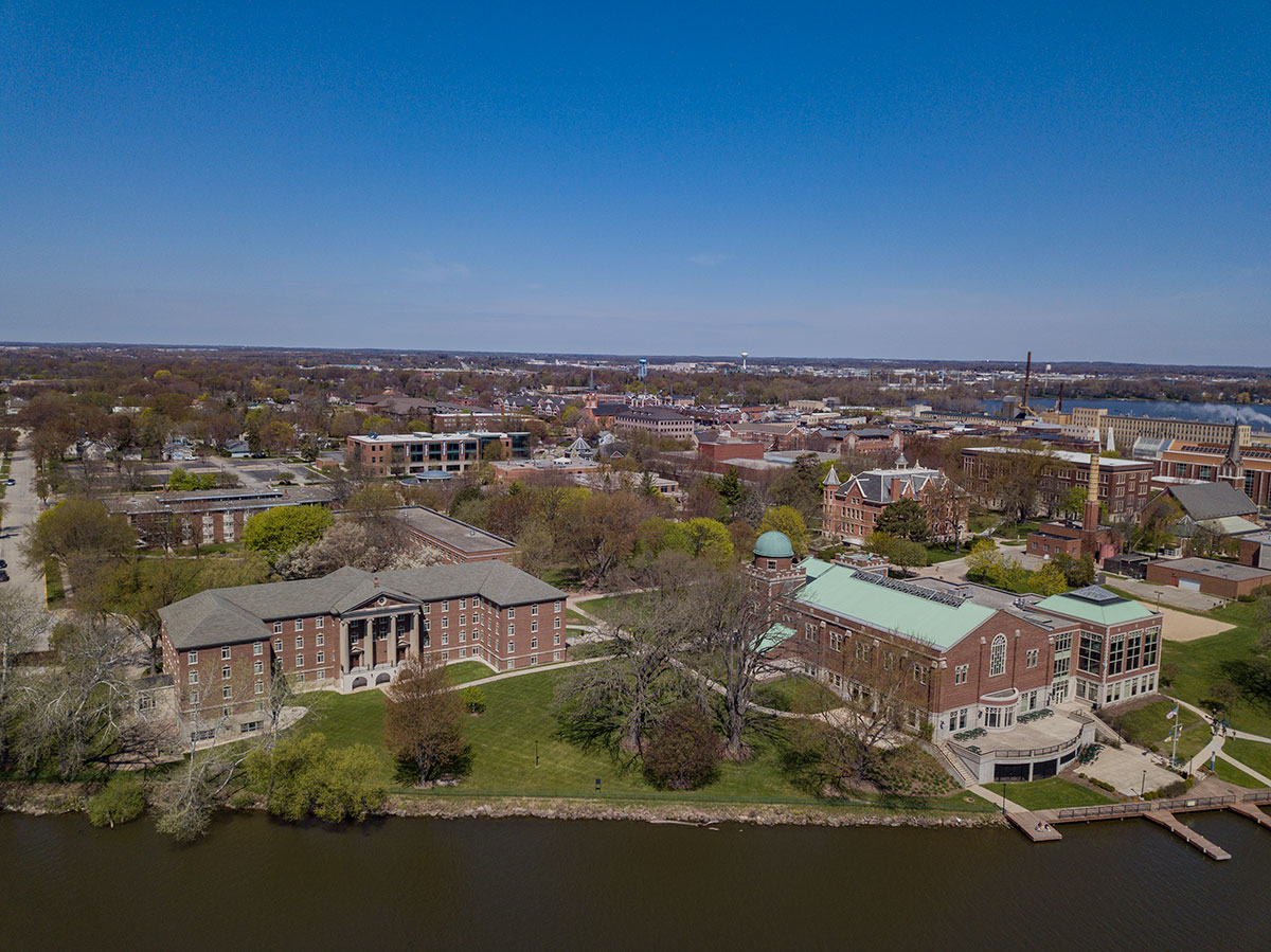 Saint Norbert College Campus drone photo