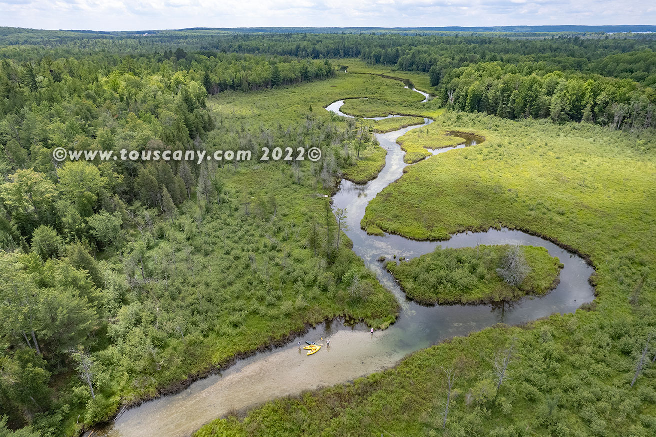 Cut River drone photo