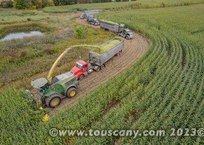 Chopping and harvesting corn in Northeastern Wisconsin photo
